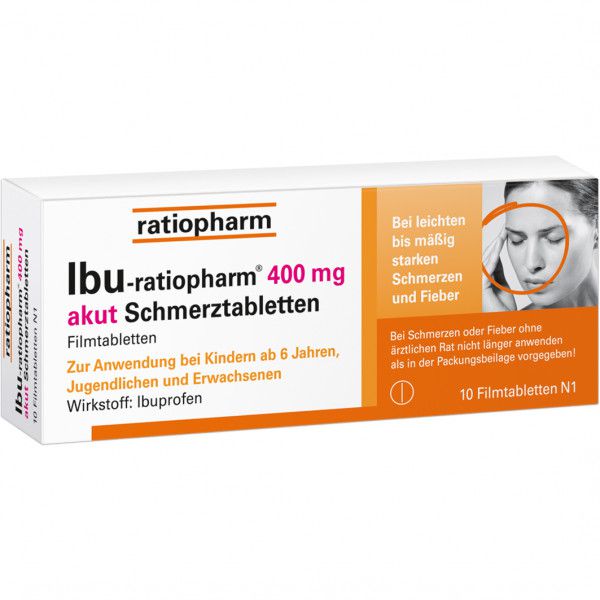 IBU-RATIOPHARM 400 mg akut Schmerztabletten