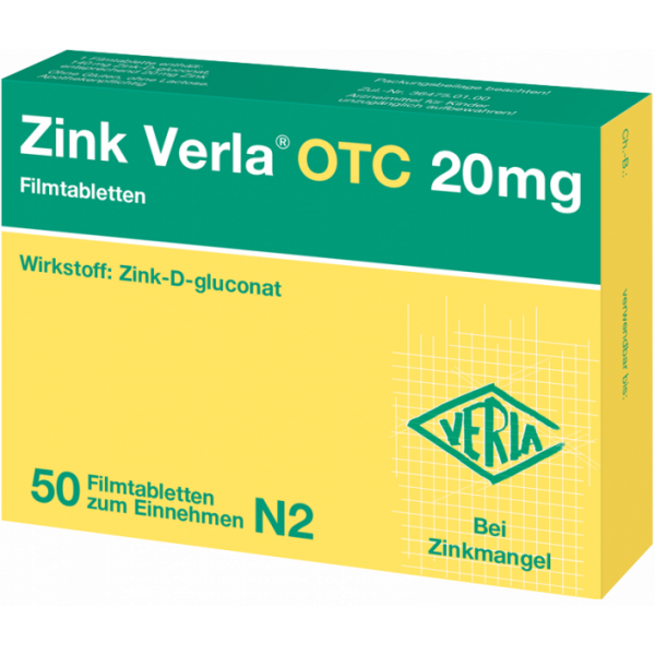 Zink Verla® OTC 20 mg