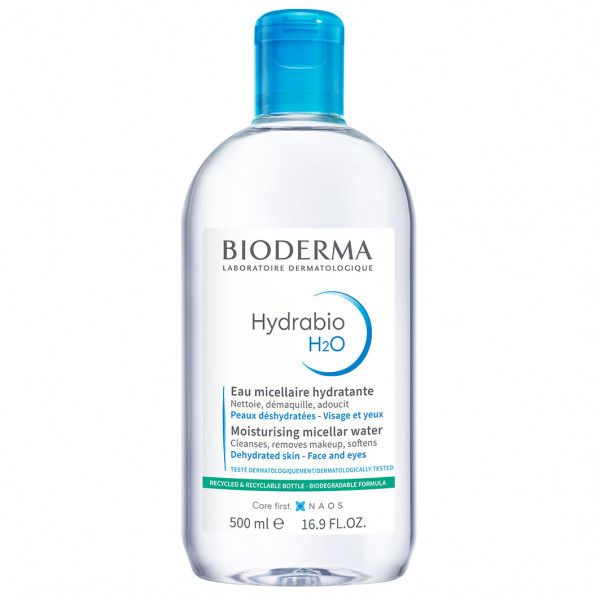 Hydrabio H2O - Das dermatologische Mizellenreinigungswasser. Spendet Feuchtigkeit und bewahrt das Gleichgewichtder Haut