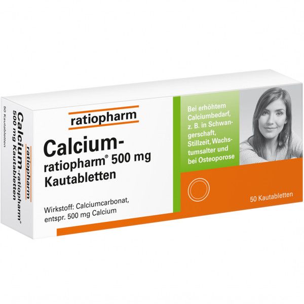 CALCIUM-RATIOPHARM 500 mg Kautabletten