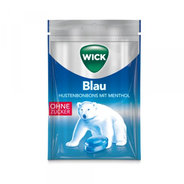 WICK BLAU Menthol Bonbons o.Zucker Beutel