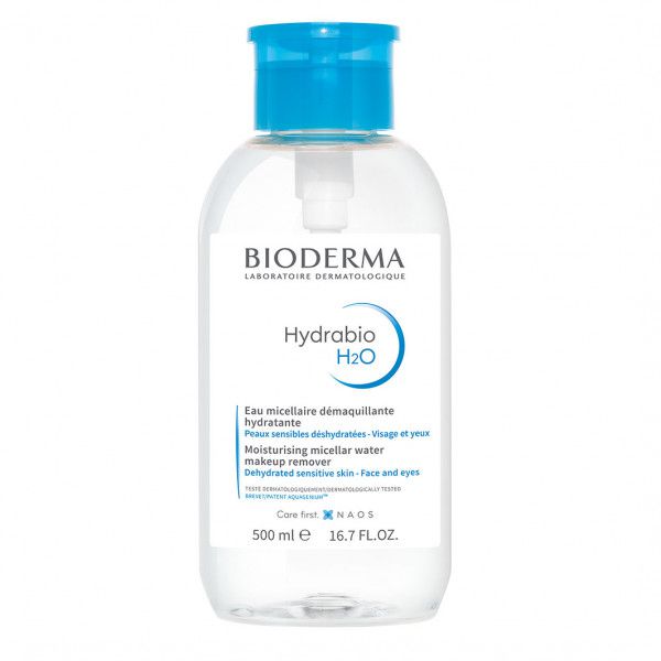 Hydrabio H2O - Das dermatologische Mizellenreinigungswasser. Spendet Feuchtigkeit und bewahrt das Gleichgewichtder Haut