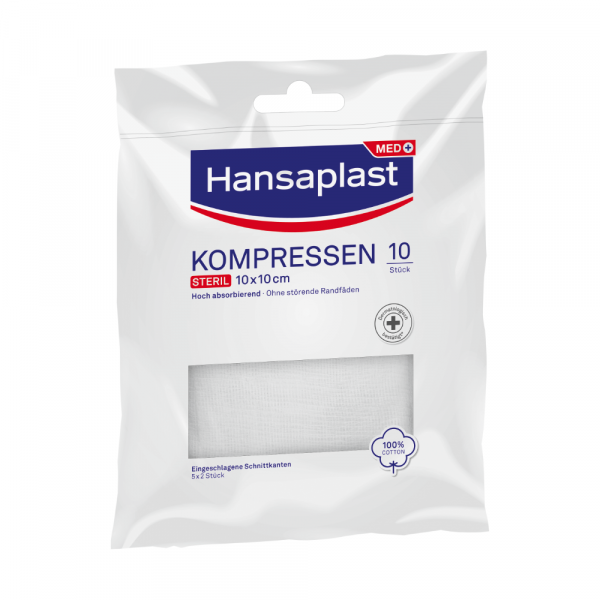 HANSAPLAST Kompressen steril 10x10 cm