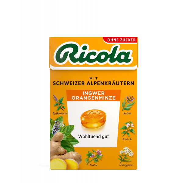 RICOLA o.Z.Box Ingwer Orangenminze Bonbons