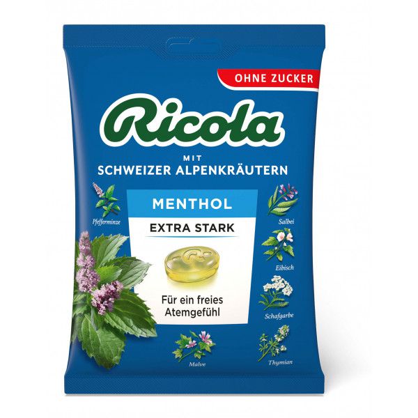 RICOLA o.Z.Beutel Menthol extra stark Bonbons