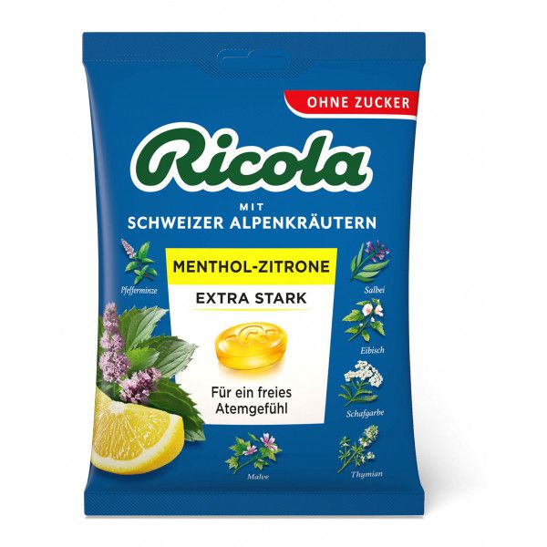 RICOLA o.Z.Beutel Menthol-Zitrone extra stark Bon.