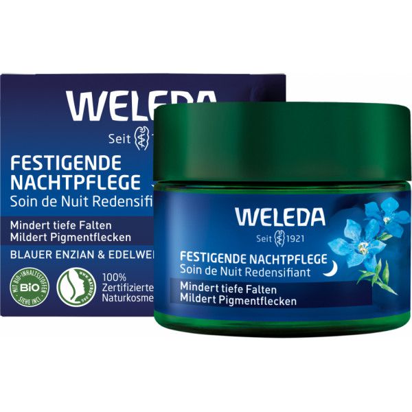 WELEDA festigende Nachtpflege blauer Enz.&Edelwei.