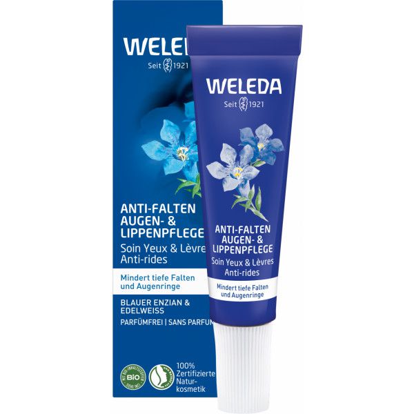 WELEDA Anti-Falten Aug.&Lippenpfl.bl.Enz.&Edelwei.