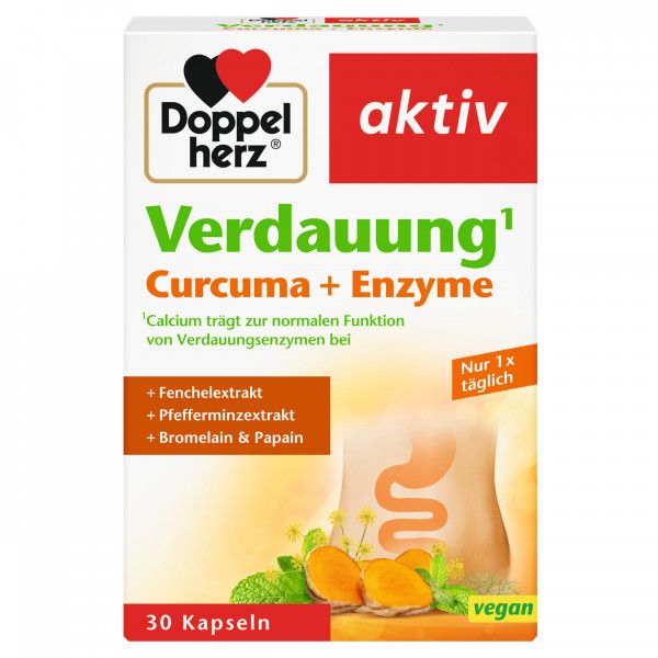 DOPPELHERZ Verdauung Curcuma+Enzyme Kapseln