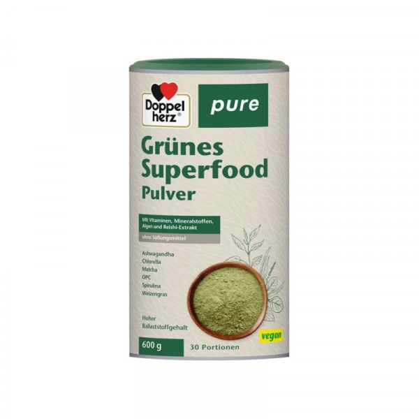 DOPPELHERZ Grünes Superfood pure Pulver