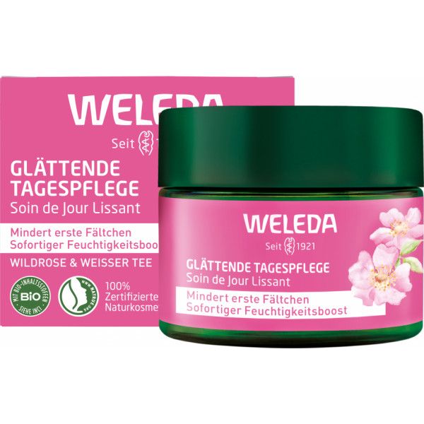 WELEDA glättende Tagespflege Wildrose & weißer Tee