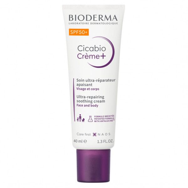 Cicabio Creme+ LSF 50+ Repariende und beruhigende Wundpflege-Creme mit Sonnenschutz