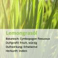 ZITRONENGRAS Lemongras Öl naturrein ätherisch